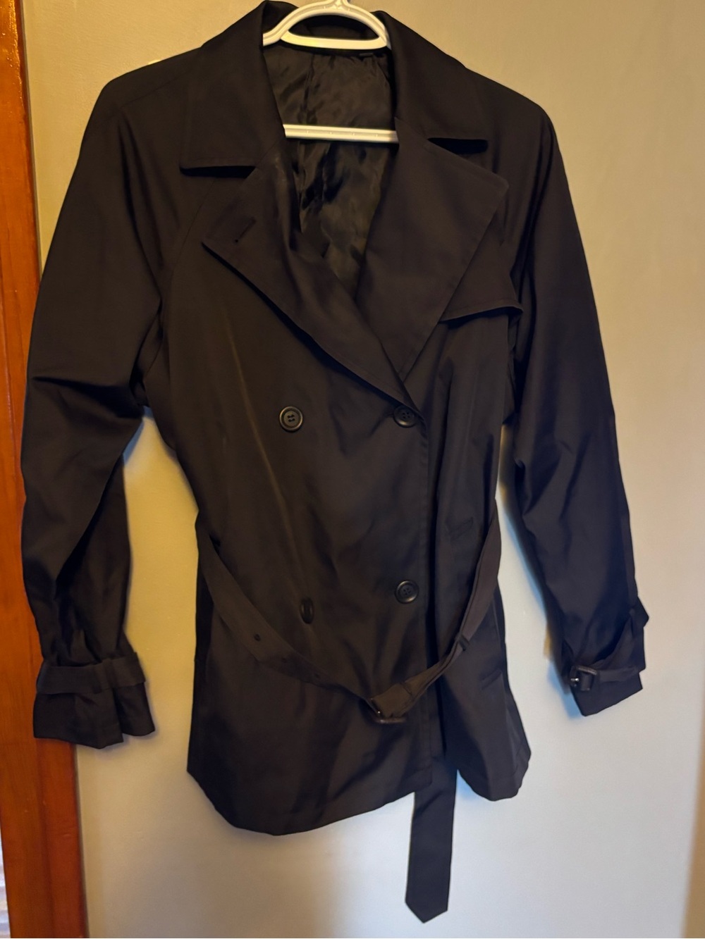 Black Windbreaker with Belt